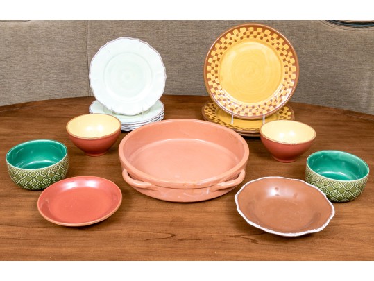 Eclectic, Assorted Collection Of Ceramic Serving And Dining Pieces