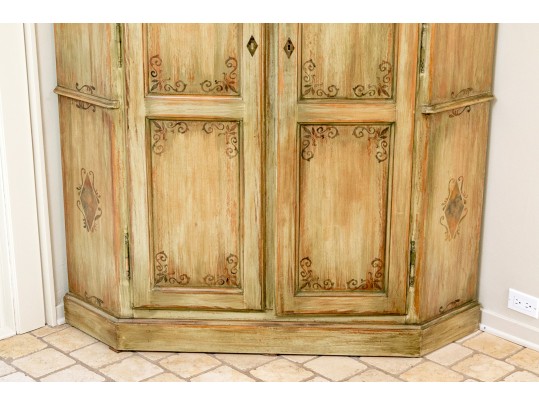 Charming, Provincial Style Corner Cabinet