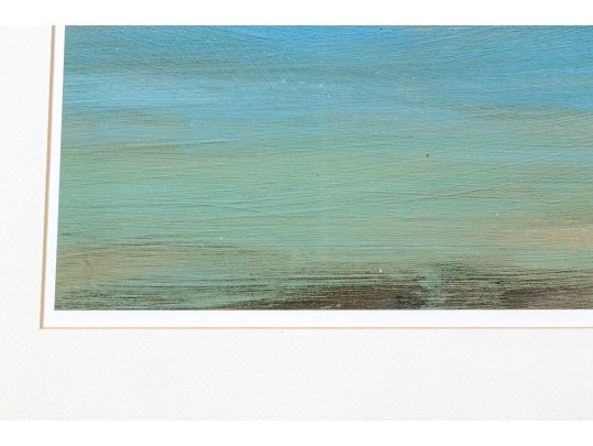 Beautiful Pastel On Paper, Coastal Landscape