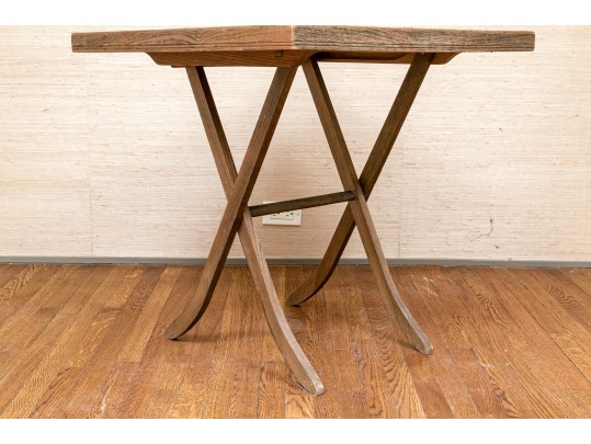 Antique Hand Painted Folding Games Table