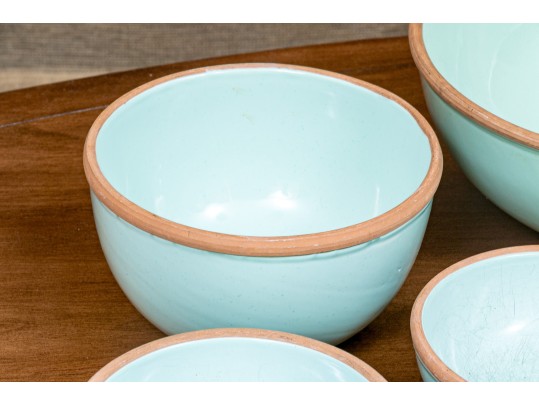 Chic Set Of 10 Glazed Ceramic Bowls