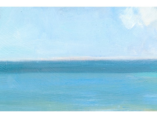 Beautiful Pastel On Paper, Coastal Landscape