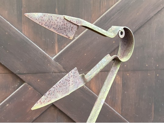 Bill Heise (American, 1942 - 2011) Vintage Found Metal Flamingo Sculpture