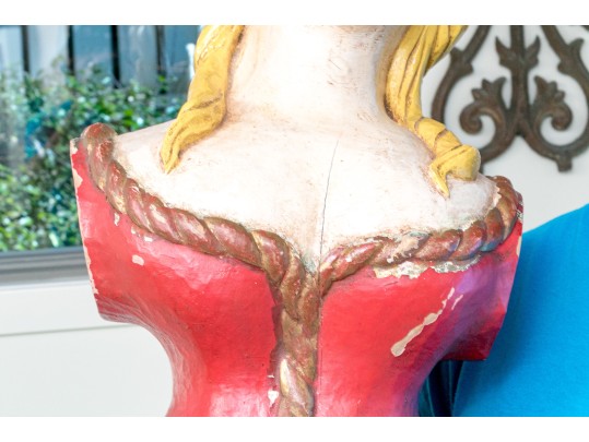Antique Mixed Media Figurehead 