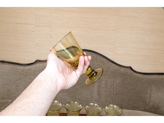 Collection Of 12 Anthropologie Goblets, Including Two Sets Of 6