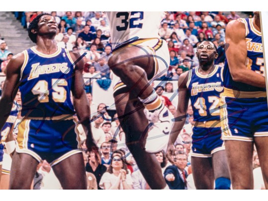 Collection Of 5 Autographed Basketball Photographs 