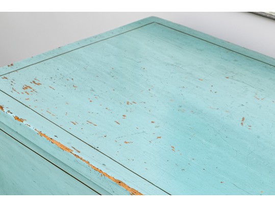 Fabulous Vintage Paint Finished Cedar Blanket Chest 