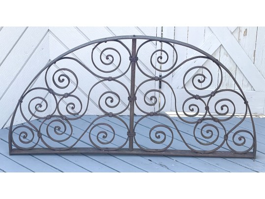 Vintage Wrought Iron French Transom