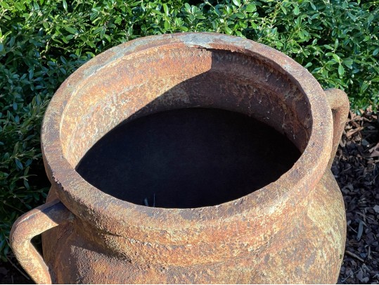 Terracotta And Iron Planters