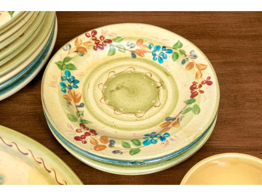 French 25 Piece Terre Provence Ceramic Service