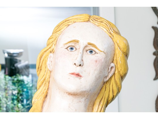Antique Mixed Media Figurehead 