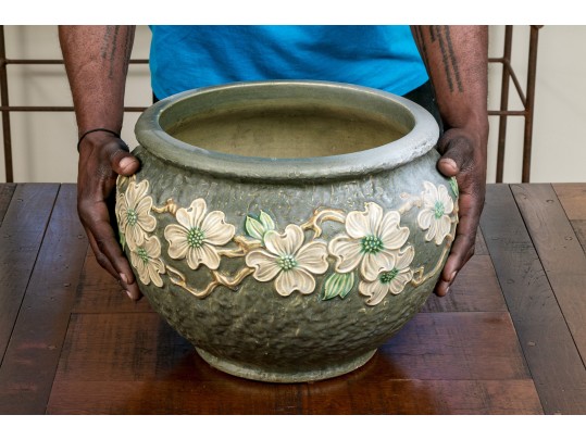 Vintage Roseville 'Dogwood' Ceramic Jardiniere