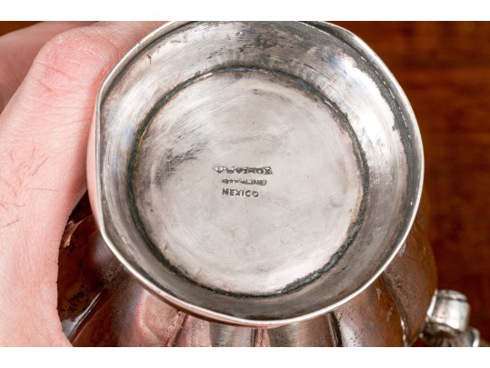 Vintage Three Piece Mexican Sterling Silver Tea Set, 60.72 OZT