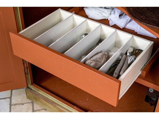 Charming, Provincial Style Corner Cabinet