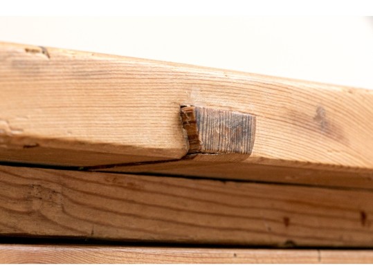 Charming Provincial Pine Table With Two Drawers 