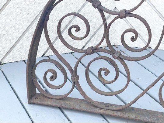 Vintage Wrought Iron French Transom