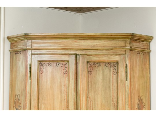 Charming, Provincial Style Corner Cabinet