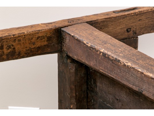 Vintage Spanish Style Bench With Seat Cushion