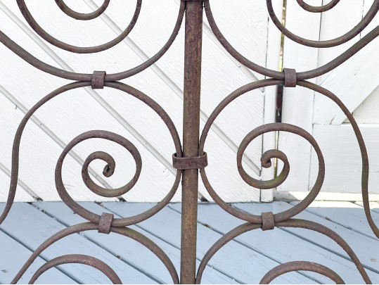 Vintage Wrought Iron French Transom