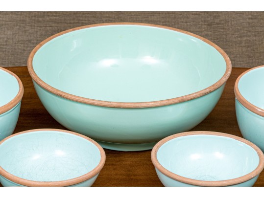 Chic Set Of 10 Glazed Ceramic Bowls