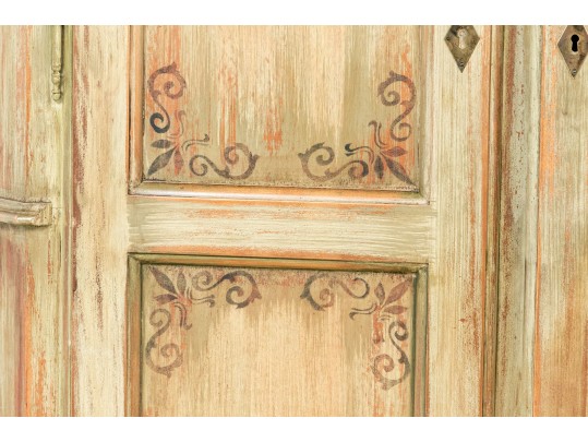 Charming, Provincial Style Corner Cabinet