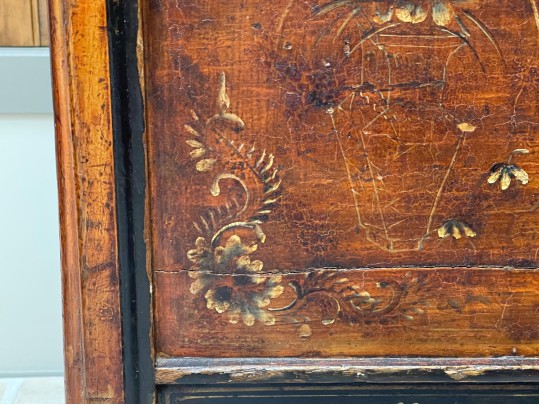 Asian Hand Painted And Carved Wooden Storage Chest