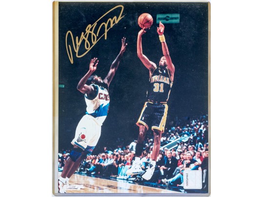 Autographed Reggie Miller Photograph