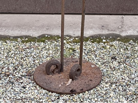 Bill Heise (American, 1942 - 2011) Vintage Found Metal Flamingo Sculpture