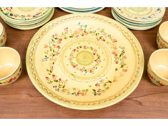 French 25 Piece Terre Provence Ceramic Service
