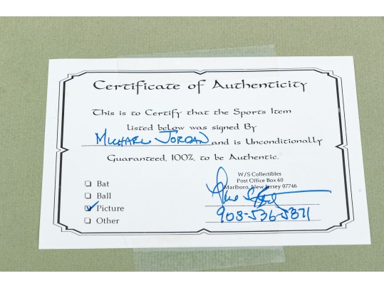 Autographed Michael Jordan Baseball Photograph