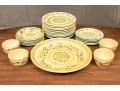 French 25 Piece Terre Provence Ceramic Service