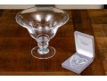 Simon Pearce Crystal Footed Bowl With Waterford Crystal Ring Dish