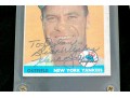 Autographed Hank Bauer Baseball With Inscribed Baseball Card
