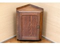 Diminutive Antique Oak Corner Cabinet