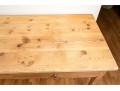 Charming Provincial Pine Table With Two Drawers 
