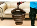 Antique 19th Century Primitive Style Iron & Wood Chinese Rice Bucket