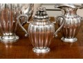 Vintage Three Piece Mexican Sterling Silver Tea Set, 60.72 OZT