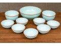 Chic Set Of 10 Glazed Ceramic Bowls