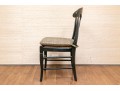 Set Of 8 B & D Rush Seat Country French Dining Chairs With RL Fabric Seat Cushions