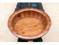 Massive Semi Antique Brass Bound Wooden Basin