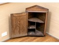 Diminutive Antique Oak Corner Cabinet