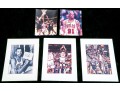 Collection Of 5 Autographed Basketball Photographs 
