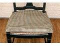 Set Of 8 B & D Rush Seat Country French Dining Chairs With RL Fabric Seat Cushions