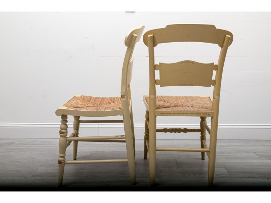 Five L. Hitchcock 1984 - 1991 Limited Edition Colonial Christmas Chairs