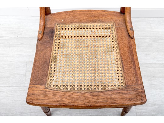 Vintage American Oak Pressback Chair