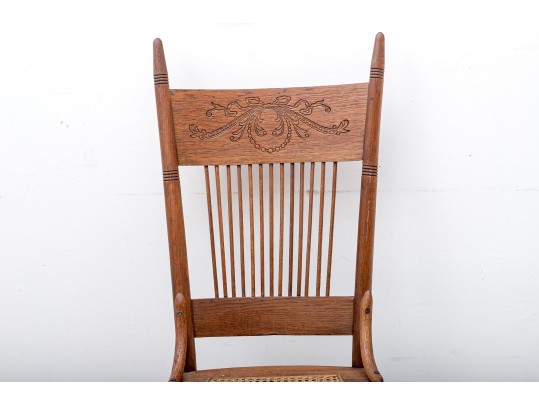 Vintage American Oak Pressback Chair