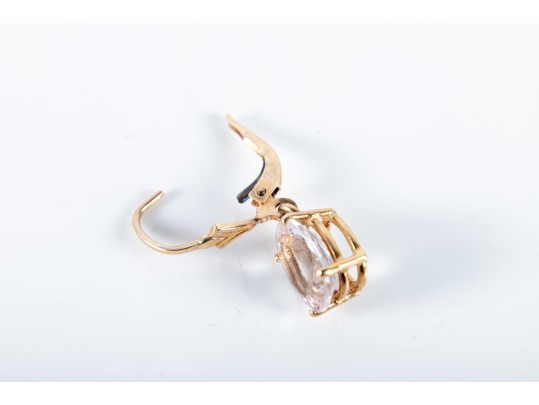 14k Yellow Gold Quartz Earrings