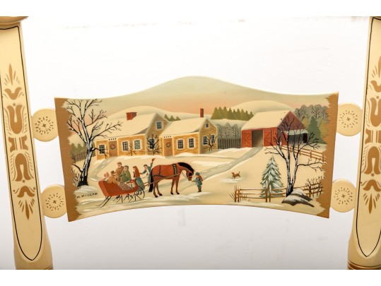 Five L. Hitchcock 1984 - 1991 Limited Edition Colonial Christmas Chairs