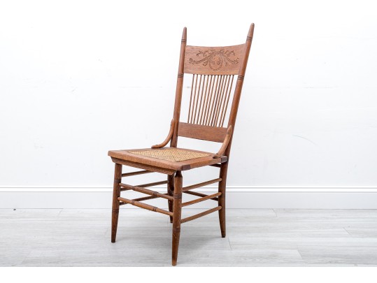 Vintage American Oak Pressback Chair