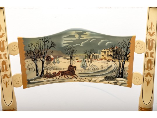 Five L. Hitchcock 1984 - 1991 Limited Edition Colonial Christmas Chairs